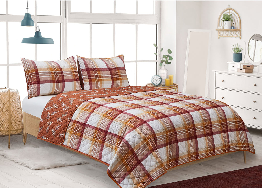 Autumn Plaid Quilt Set