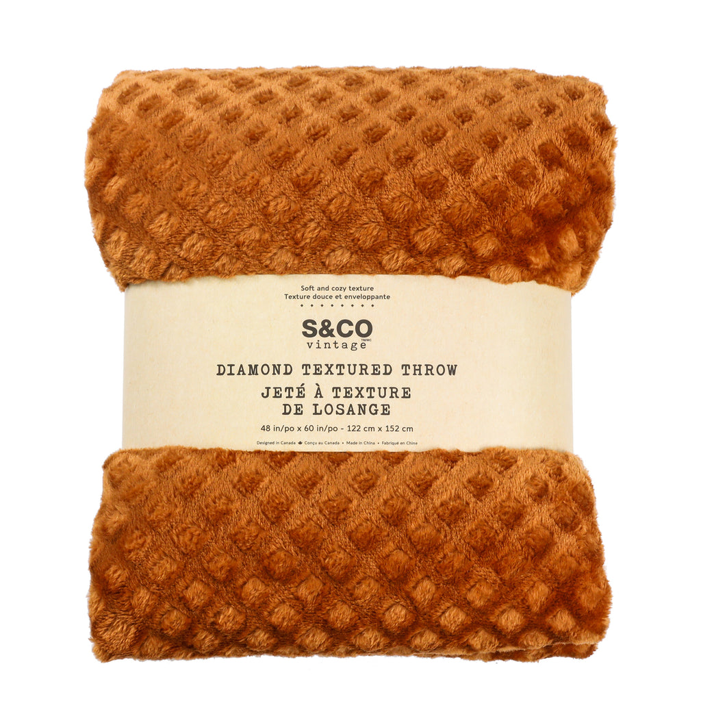 Diamond Texture Plaid--Caramel