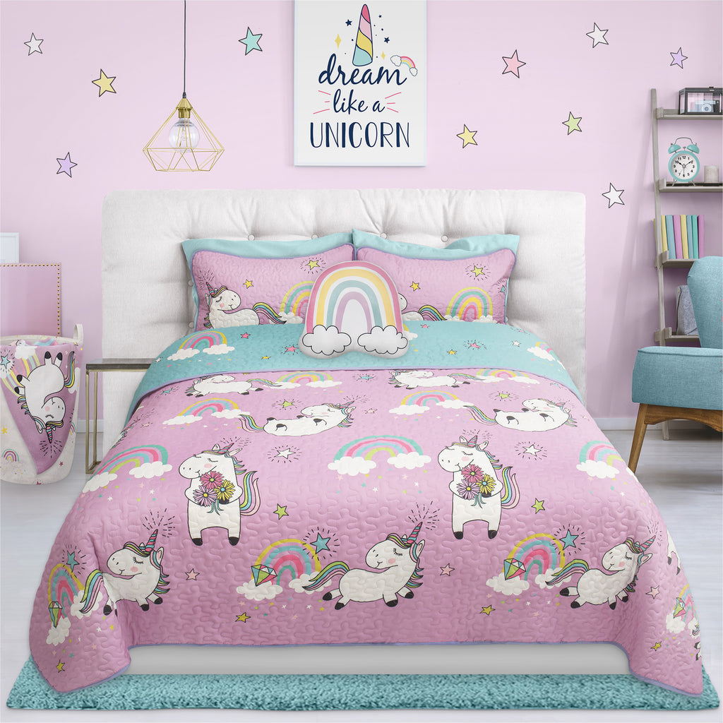 Unicorn Girls Quilt set