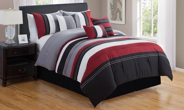 Barcelona Red 7-piece Comforter Set