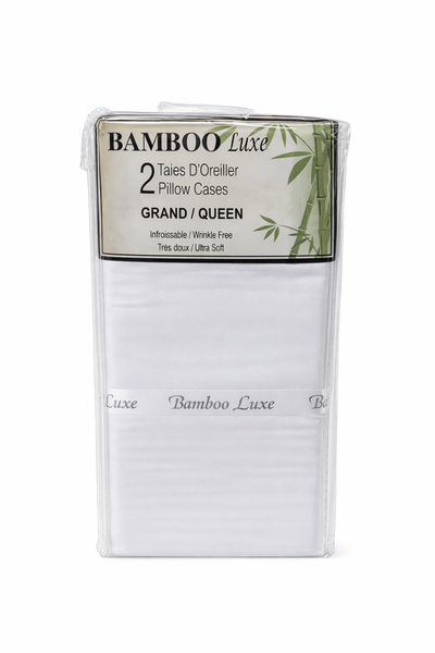 Bamboo Luxe White Pillowcases (2 per pack)