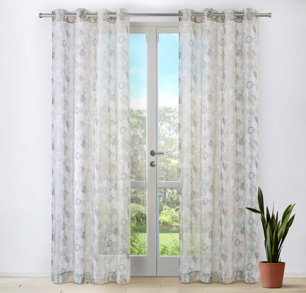 Semi-sheer grommet curtain – Urban Teal