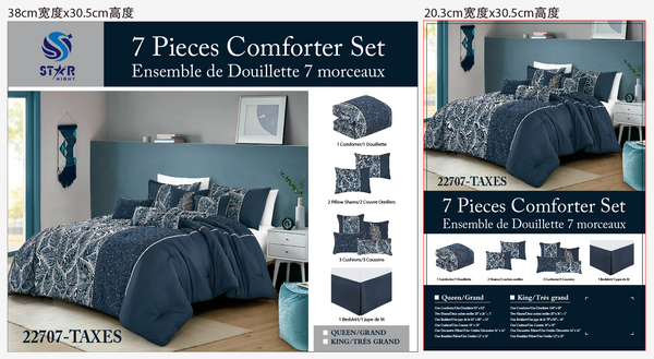 Taxes 7-piece Comforter set