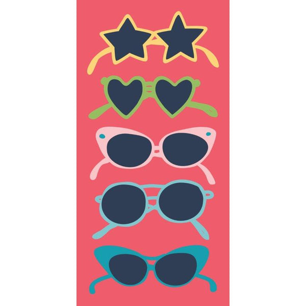 Beach Towel  Pink Sunglasses