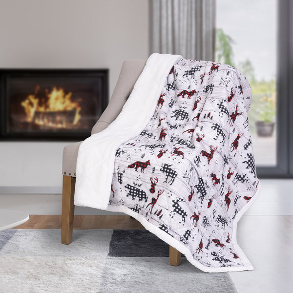 Oversized Printed Quilted Throws