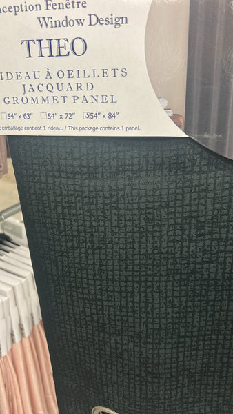 Theo Black Jacquard panels