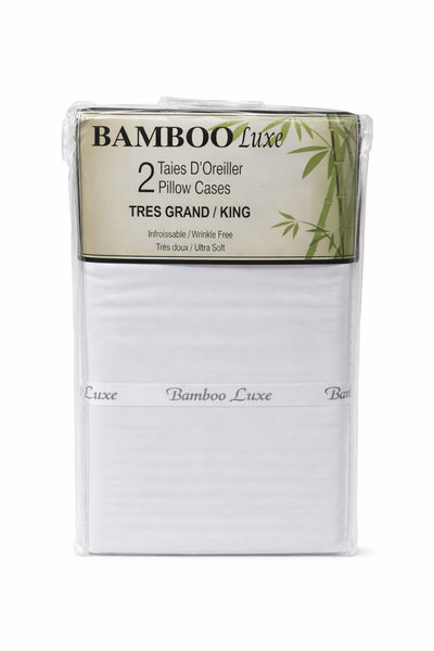 Bamboo Luxe White Pillowcases (2 per pack)