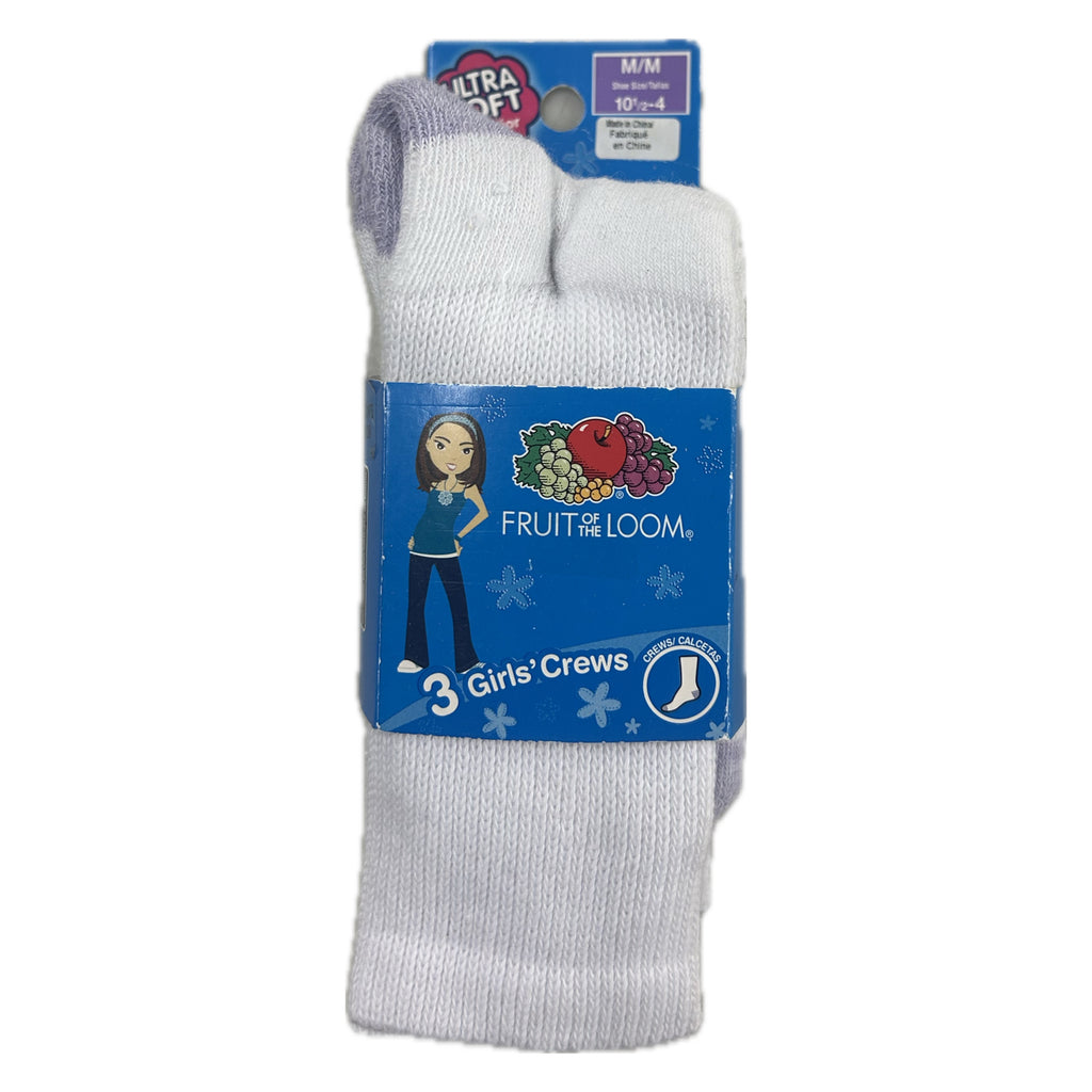 Fruit of the Loom girls socks 3-pack