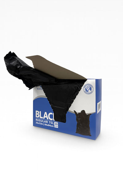 Garbage Bags--Black 75L