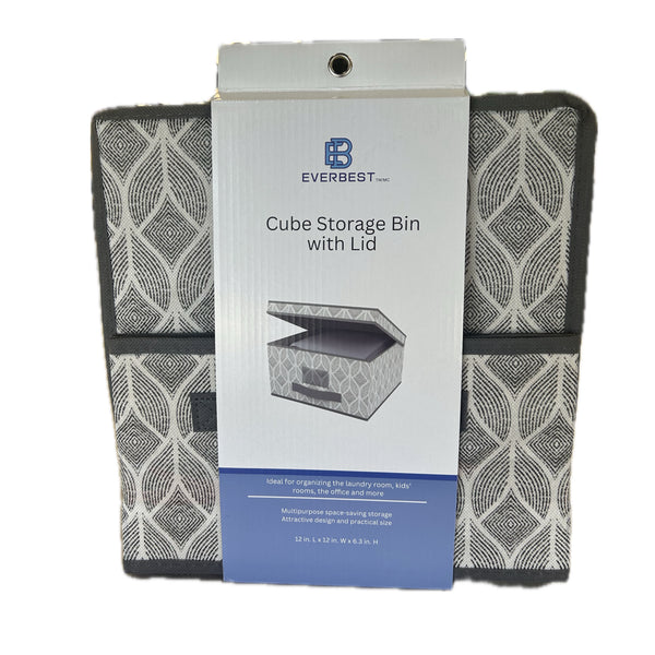 Cube Storage Bin with Lid