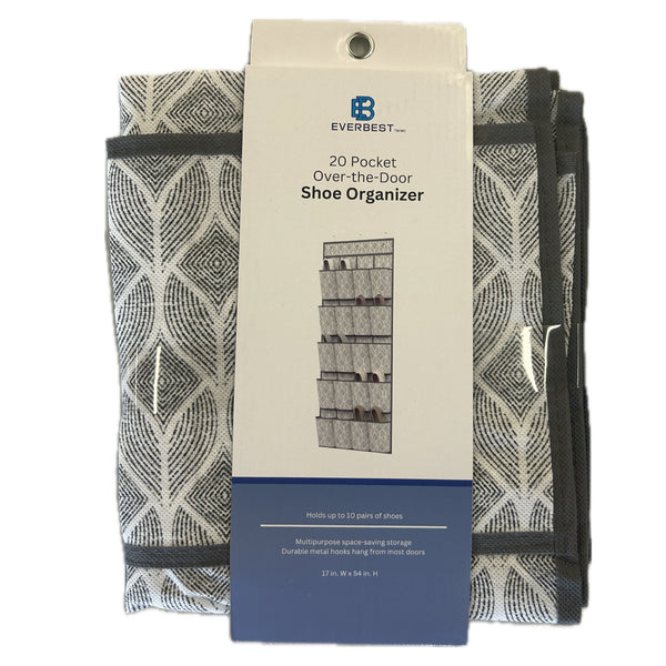 20 pocket Over-the-Door Shoe Organizer