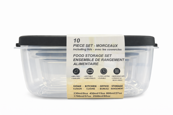 Food Storage set--10-piece Rectangular