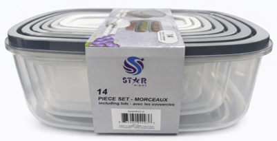 Food Storage set--14-piece Rectangular