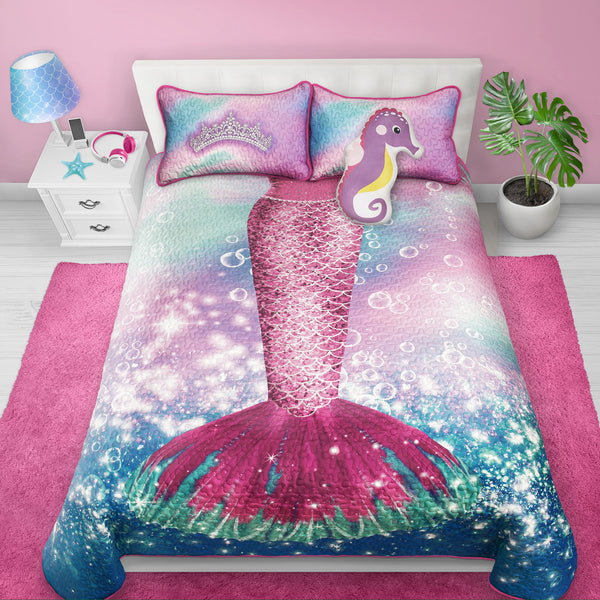 Mermaid Girls Quilt set