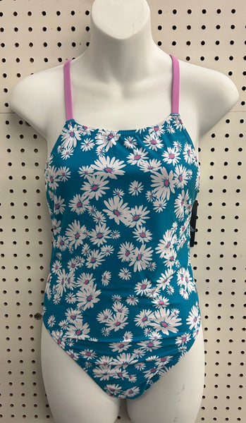 Speedo Swimsuit Turquoise flower print