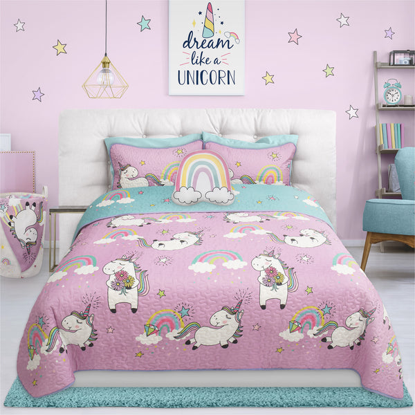Unicorn Girls Quilt set