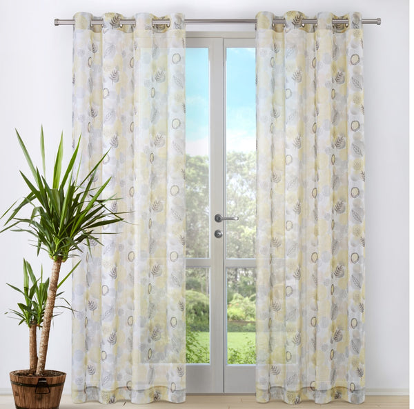 Semi-sheer grommet curtain – Urban Yellow