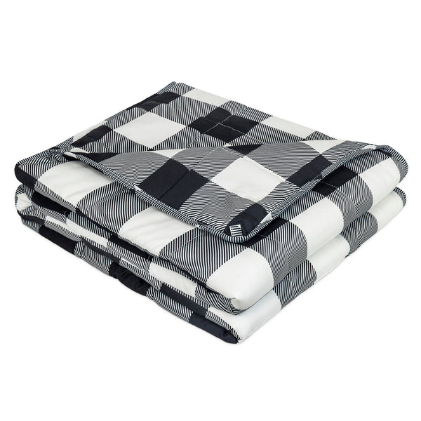 Weighted Blanket 15 pounds --White Buffalo Plaid
